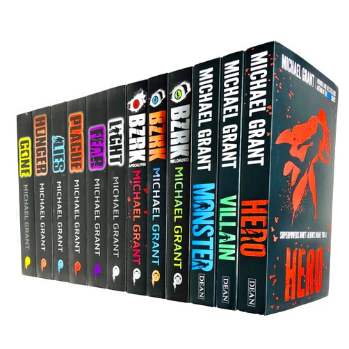 By Michael Grant (Author) Michael Grant 12 Books Collection Set (Gone Series-Light, Gone, Hunger, Lies, Plague, Fear, Bzrk Series -Bzrk, Reloaded, Apocalypse & Monster Series-Hero, Villain, Monster)