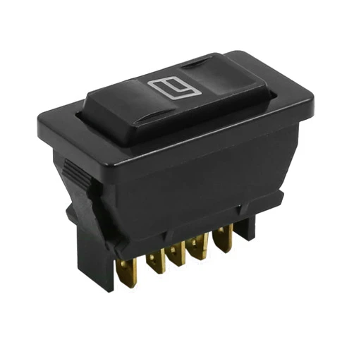 X AUTOHAUX DC 12V Universal 5 Pins Momentary Electric Power Window Switch with White Light Replacement Black for Car Auto