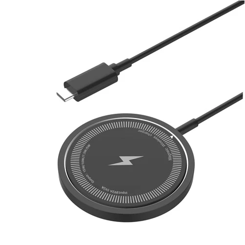 WEKEFON Wireless Charger with Fast Charging Capability, Qi Certified 20W Wireless Charger Compatible with iPhone and AirPods, USB Charger Not Included (Black)