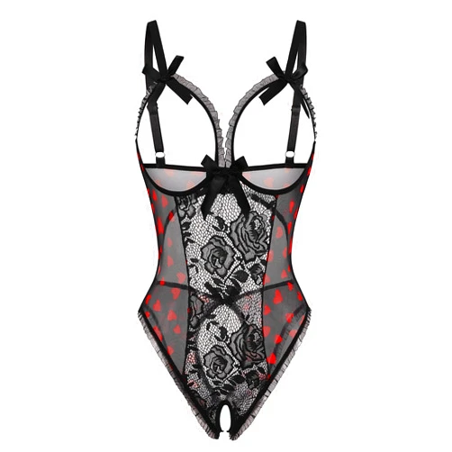 Avidlove Women One Piece Lingerie Sexy Lace Babydoll Mini Bodysuit