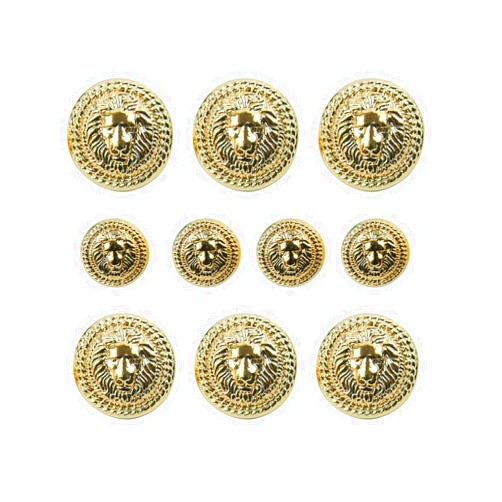 AUEAR, 30 Pieces Gold Vintage Antique Metal Blazer Button Lion Head Buttons for Suits Sport Coat Uniform Jacket 2 Sizes