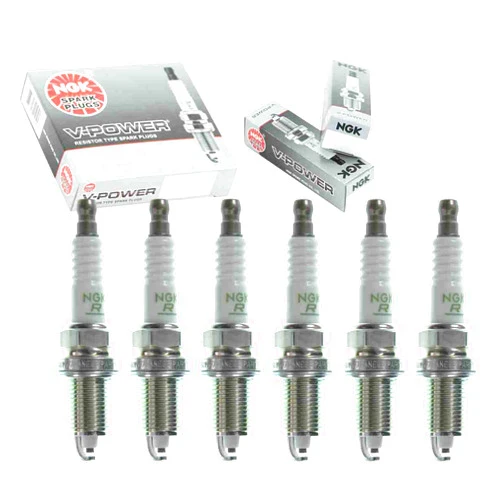 Sixity Auto 6 pc NGK V-Power Spark Plugs compatible with Jeep Liberty 3.7L V6 2002-2012