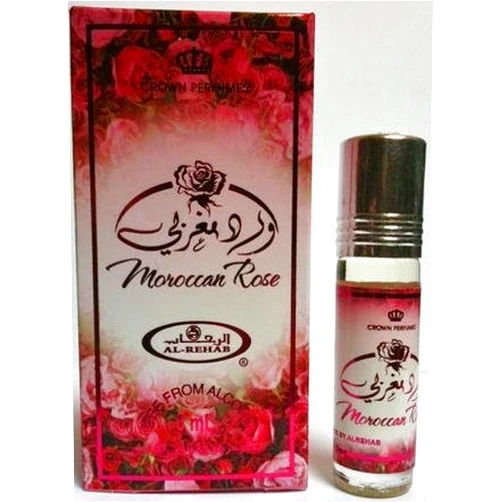 Al-Rehab Moroccan Rose - 6ml (.2oz) Roll-on Perfume Oil by Al-Rehab (Crown Perfumes) (Box of 6)