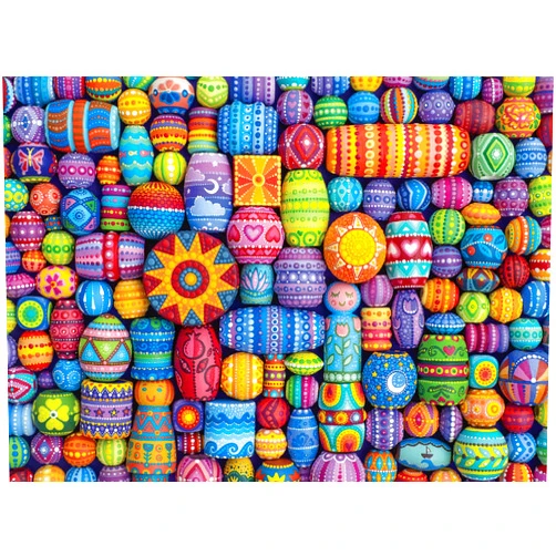 Ravensburger Color Your World Series: Happy Beads 500 Piece Jigsaw Puzzle for Adults - 80695 - Handcrafted Tooling, Made in Germany, Every Piece Fits Together Perfectly