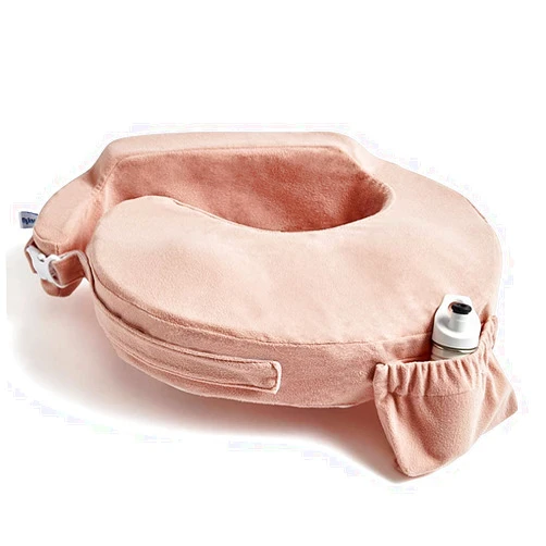 My Brest Friend Deluxe Nursing Pillow for Breastfeeding & Bottle Feeding, Enhanced Posture Support, Double Straps & Removable Extra Soft Slipcover, Soft Rose Deluxe Soft Rose Nursing Pillow