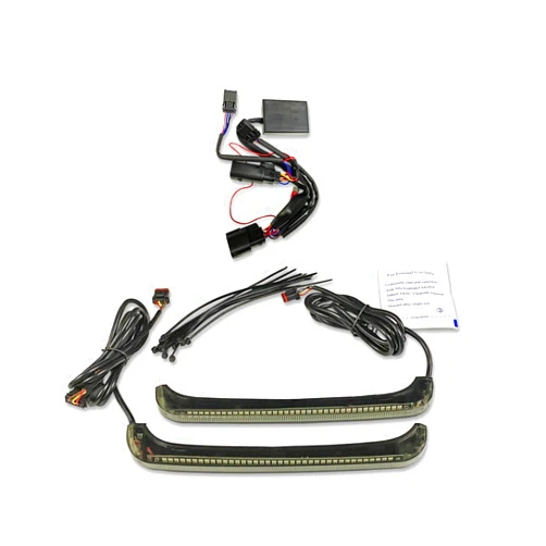 Custom Dynamics Dual Color Low Profile Bagz Saddlebag Lights for '14-'22 HD Touring Models - with Turn Signal Decoder Module
