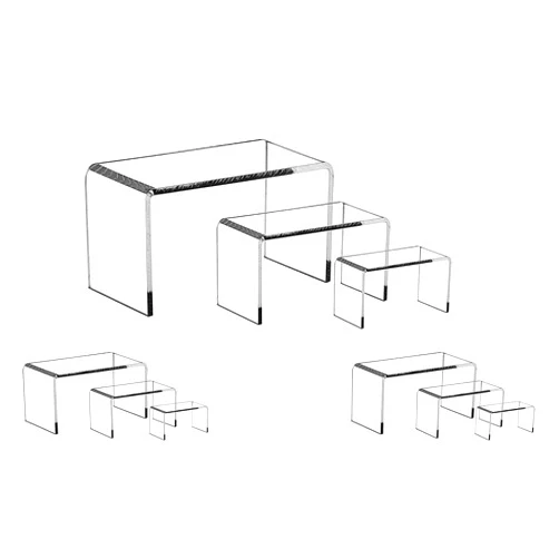 FlanicaUSA 9 Pieces Set - Clear Acrylic Display Riser Set, Acrylic Display Stand …