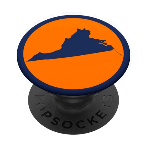 Sassy Southern Charm & Grace Cute Unique Blue & Orange State of Virginia PACJ1369 PopSockets PopGrip: Swappable Grip for Phones & Tablets