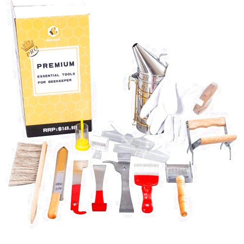 BeeCastle Beekeeping Supplies Bee Smoker Starter Kit, Beekeeping Tools for Beekeepers 14 Pcs Professional Bee Hive Tools