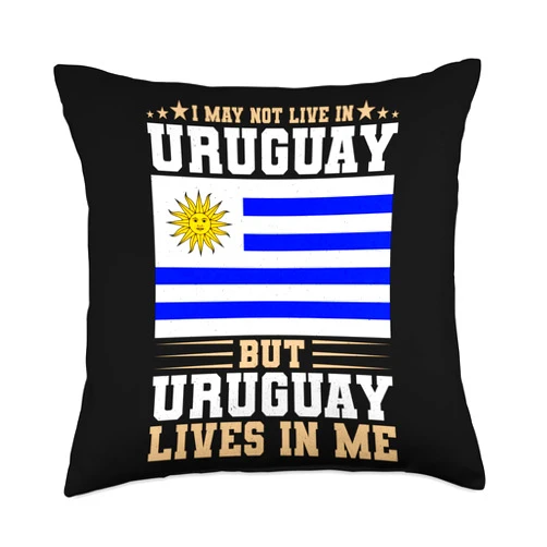 Republica Oriental del Uruguay Flag for proud Uruguay Throw Pillow, 18x18, Multicolor