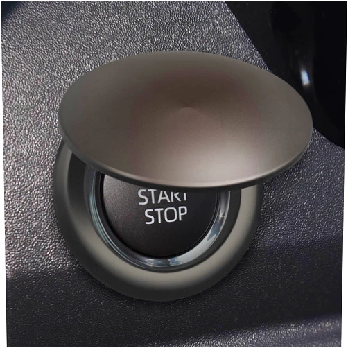 Surosha Push Start Button Cover, Car Power Control Trim, Zinc Alloy Vehicle Engine Starting Stop Button Protector, Car Interior Accessories Key Ignition Switch Protective Cover Universal for Vehicles