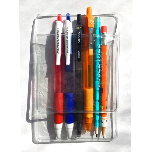 TradeExpress Heavyweight Clear Vinyl Pocket Protector w/ Horizontal ID Badge Holder PPL635