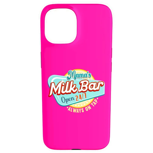 Funny Awareness Gifts for Breastfeeding Mom Week Mama's Boobery Milkshake Breast Milk Bar I Breastfeeding Case for iPhone 15