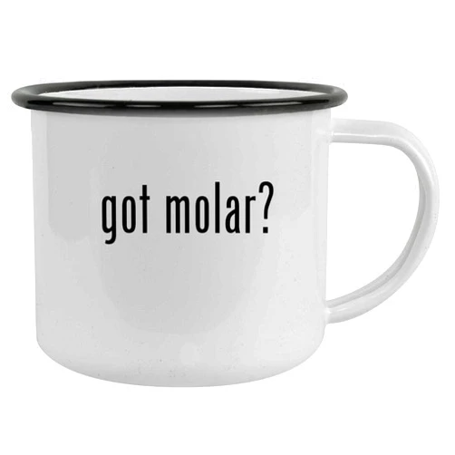 Molandra Products got molar? - 12oz Camping Mug Stainless Steel, Black