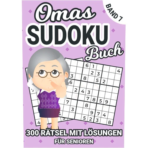German Edition by Fritz Rätselfuchs (Author) Sudoku für Omas Band 7: 300 Sudoku-Rätsel mit Lösungen | 9x9 | DIN A4 | Rätselheft für clevere Senioren um gezielt Merkfähigkeit und logisches Denken zu verbessern | Geschenkidee | (German Edition)