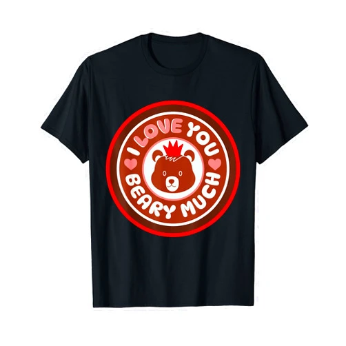 Sensitive Bear Clothing Co. Love You Beary Much Cute King Bear Funny & Sweet His & Hers T-Shirt