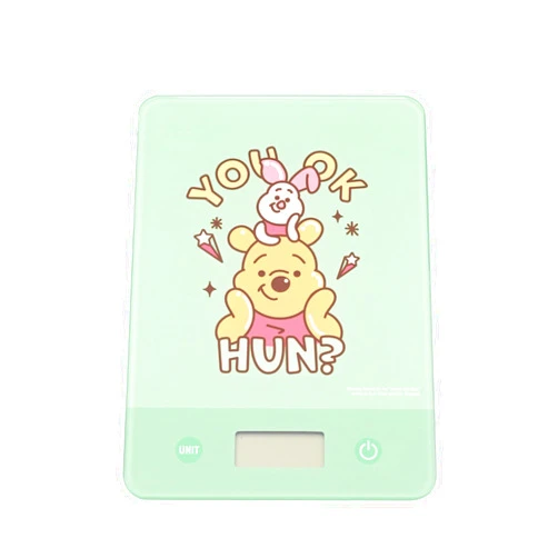MENBLY Winnie-Bear-Pooh Electronic Kitchen Scale 1kg|Pink/Mint Green - Food Kitchen Scale Features Cute Design, Perfect for Meal Prep, Cooking, & Baking, Scales Digital Weight, Grams & Ounces (Mint)