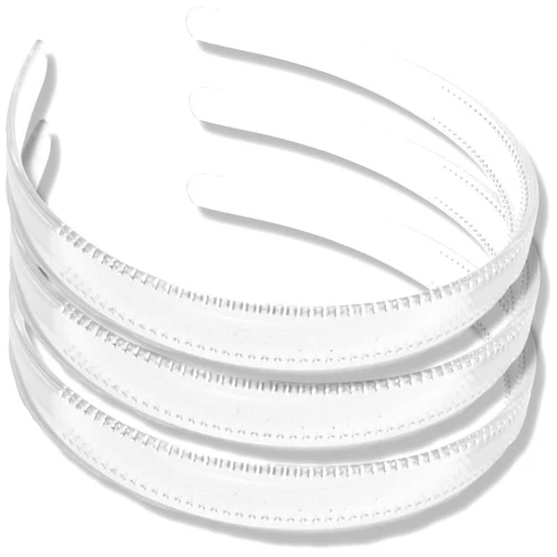 Topkids Accessories Plastic Alice Bands Hair Bands Head Bands Black Clear Tortoise Tort Brown Hairband Headband Aliceband Women Girls Men Boys Wide Teeth Comb - Pack of 3 (1.5cm Clear)