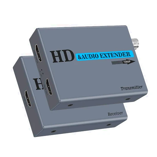 Wiistar HDMI Extender Over Coaxial Cable(RG6/RG7/RG11) HDMI Transmitter and Receiver Support 1080P Up to 500m/1640ft Lossless No Delay HDMI Over Coax Extender for TV Projector