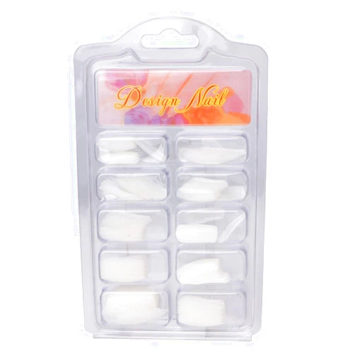 KAKASEA 100Pcs Natural/Clear French Acrylic False Art Fingernail Full/Half Tips Box