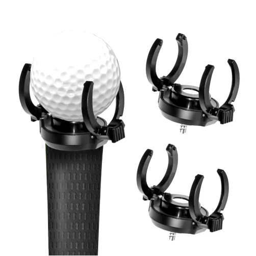 Shu-Ran 2 Pack Magnetic Golf Ball Retriever, Screw-in Golf Ball Grabber for End of Putter, Golf Ball and Club Pick-Up Tool with Foldable Claw, Easy Installation & No Drilling Required