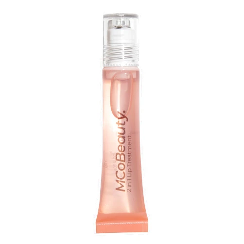 MCoBeauty 2-in-1 Glow & Treat Lip Oil, Peach, Hydrating Tint for Luscious Lips, Vegan, Cruelty Free Cosmetics