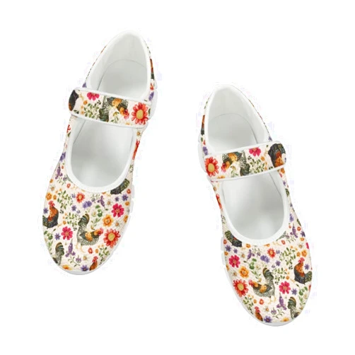 JoyLamoria Skull Rose Flats for Women Mesh Sneakers Fashion Causal Walking Shoes Womens Mary Jane Sneakers Y2K Gothic Footwear