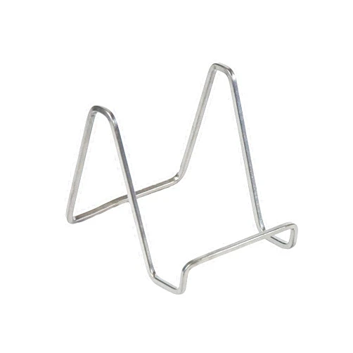 Tripar Square Mini Wire Easel, Silver Plated (3-Inch Depth) Tabletop Easel Sleek & Modern Look - Perfect for Books, Plates, Photos & More