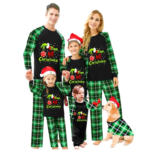 VS&LLWQ Family Christmas Pjs Matching Sets Christmas Pajamas for Family Christmas Elf Pjs Holiday Xmas Jammies Set