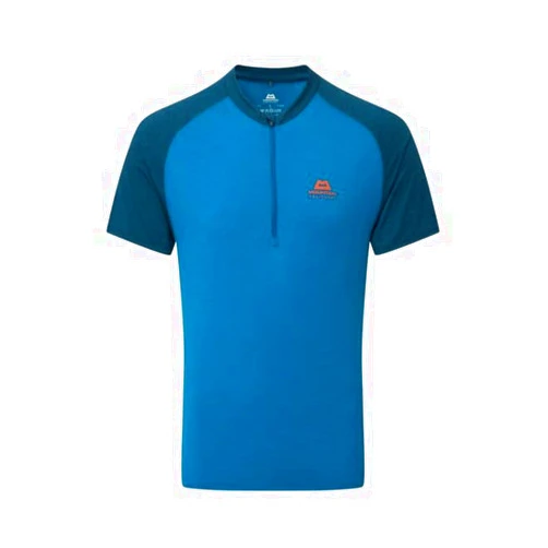 Mountain Equipment Nava Short Sleeve Zip T - Mens, ME-005997Me-01680 Mykonos/MajolicaXXL