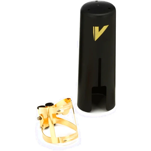 Vandoren LC58DP M/O Ligature and Plastic Cap for Tenor Saxophone; Gilded Finish