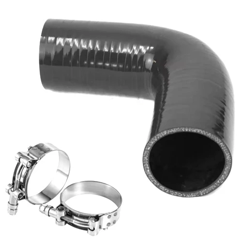 YSIL 3” 90 Degree Elbow Coupler Silicone Hose 4-Ply Reinforced Turbo Intercooler Intake Piping with T-Bolt Clamps 5MM Thickness