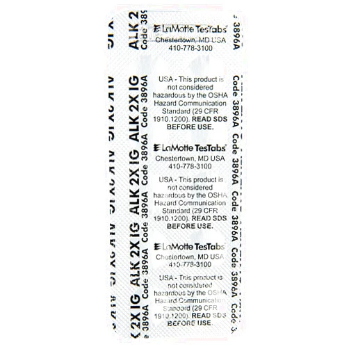 LaMotte 3896A-J Alkalinity ColorQ 2X Testabs, Instrument Grade 100 ct