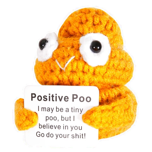 FauKait Emotional Support Pickle crochet, Handmade Emotional Support Pickle poo for Friends/Family, Cute Crochet Pickled poo Knitting Doll for Christmas/Birthdays Gifts (poo)