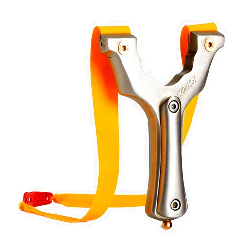 Huntingdoor Hunting Slingshot Professional Slingshots Powerful Stainless Steel Slingshots for Shooting Outdoor Games Exquisite Catapult with 2 Flat Rubber Bands