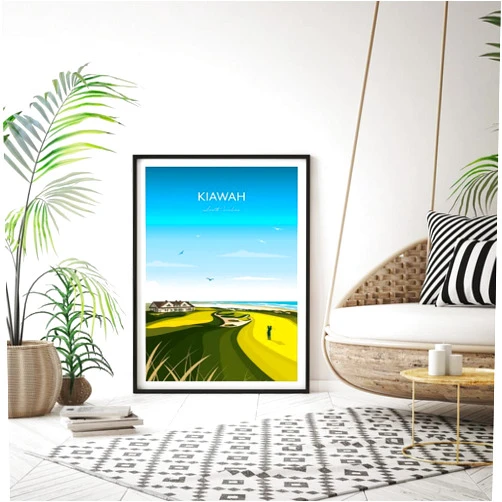 Nationcog Kiawah Island US PGA Championship Poster Prints, Unframed, Plant Wall Art, Model Wall Art, Home Office Decor (12x18)