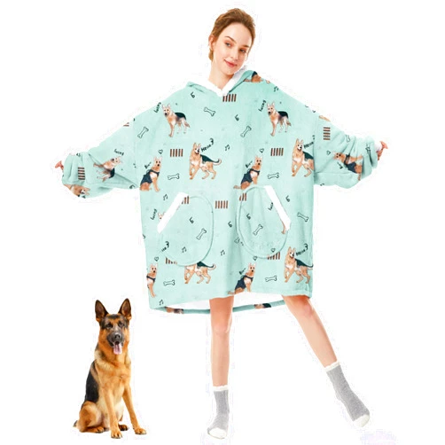 American Trends Blanket Hoodie Cozy Warm Oversized Blanket Sweatshirt Sherpa Wearable Blanket Gifts for Women