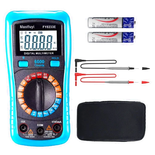 Mastfuyi Digital Multimeter, True RMS 6000 Counts, Multi Tester, NCV Electrical Tester, Backlit LCD Display, Auto-Ranging Tests, Voltage, Current, Resistance, Continuity, Diode, Capacitance