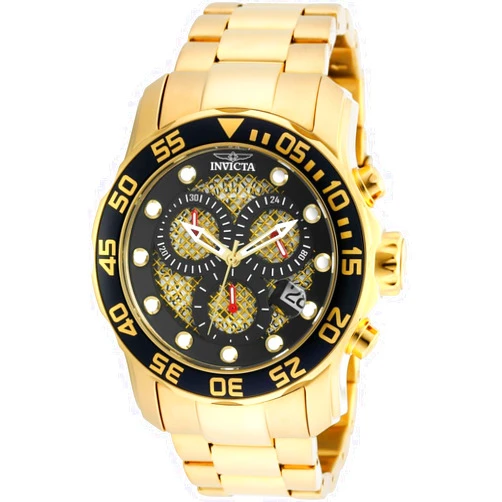 Invicta Men's 19837 Pro Diver Analog Display Swiss Quartz Gold Watch