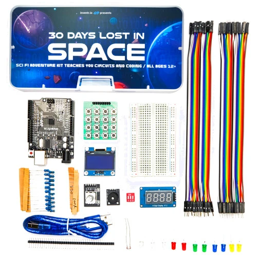 Inventr.io | Adventure Kit: 30 Days Lost in Space for Exploratory Skills | Arduino IDE Compatible | Coding Challenge | Kids & Teens Robotics Project | Engineering Set by NASA Researcher