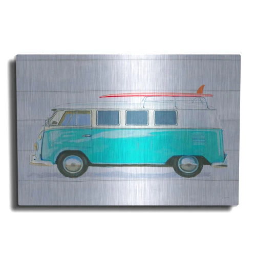Luxe Metal Art 'Beach Ride X' by James Wiens, Metal Wall Art, 16