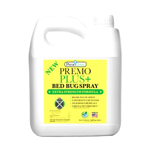 Premo Guard Premo Plus+ Bed Bug Spray Extra Strength – 128 oz – Fast Acting Bed Bug Treatment & Killer – Stain & Scent Free – Child & Pet Safe – Powerful New Stronger Formla – Natural with No Harmful Chemicals