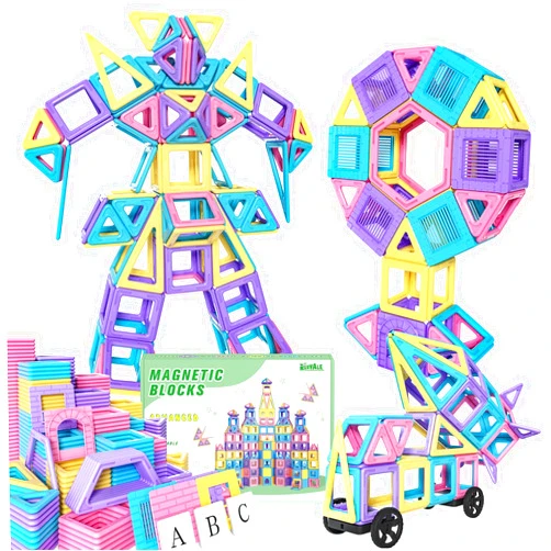 Rurvale 100Pcs Magnetic Tiles, Magnet Blocks for 3 4 5 6 7 8 Year Old Boys Girls, Learning Educational STEM Toys for Toddlers 3-5, 4-8, Building Blocks for Kids Ages 3+ Birthday Gifts
