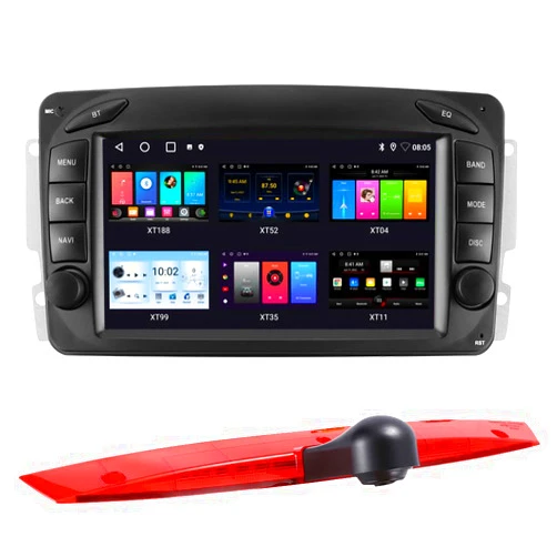 Kalakus Car Stereo with CarPlay/Android Auto,7 Zoll Touch Screen GPS Navigation+Brake Light Reverse Camera Replacement for Mercedes-Benz Viano W639 Vito/Mixto Kasten Bus W639 109 111 113 115 116 119
