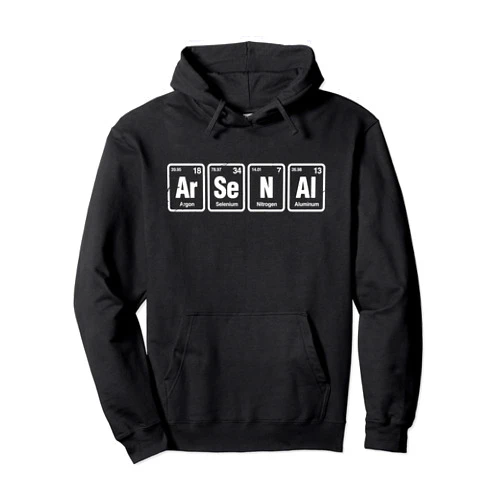 Arsenal Ar-Se-N-Al Periodic Table Apparel Co Arsenal Ar-Se-N-Al Funny Periodic Table Elements Chemistry Pullover Hoodie