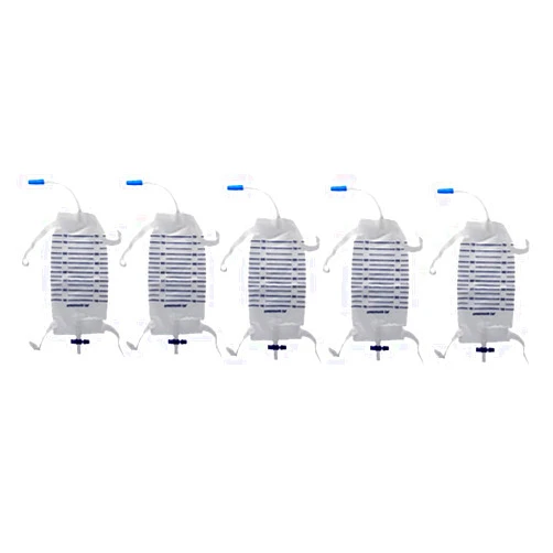 TOPMED ETS Male Urinal Bag Pee Bag Replacement Leg Bag for The Male Urinal 750 ML + Straps with a 5.9 inch 15 cm Tube (5)