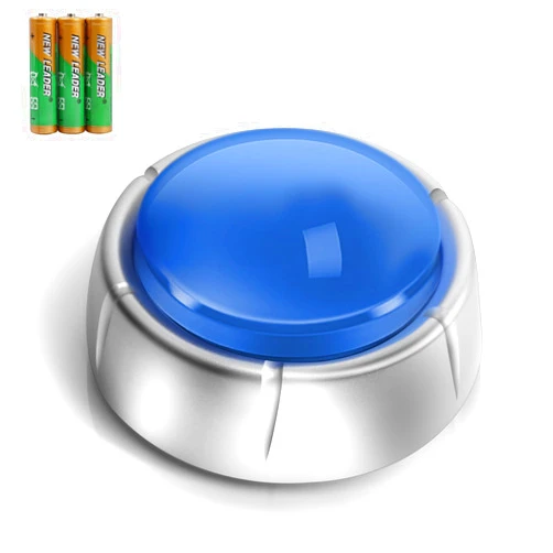 Awaiymi Talking Button Clock, Talking Alarm Clock for Blind, Talking Clock Volume Control, Announcing Time, Date and Week of Day, Gift Clock for The Blind, Elderly or Visually Impaired (Silver&Blue)