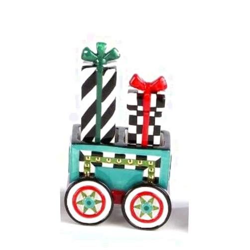 MacKenzie-Childs Christmas Train Salt & Pepper Set
