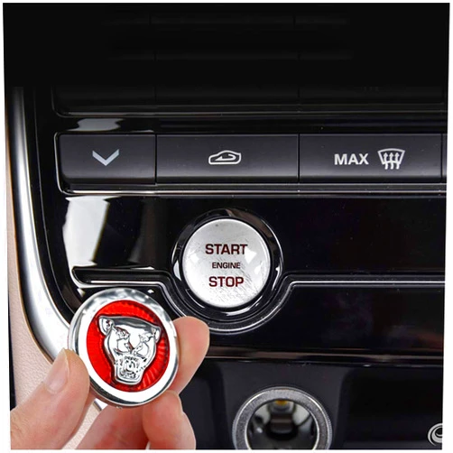 Pursuestar Button Start Stop Ignition Starter Center Control Switch Knob Cover Decoration Interior Accessories for Jaguar XFL XE XEL XJ XJL F-Type XF