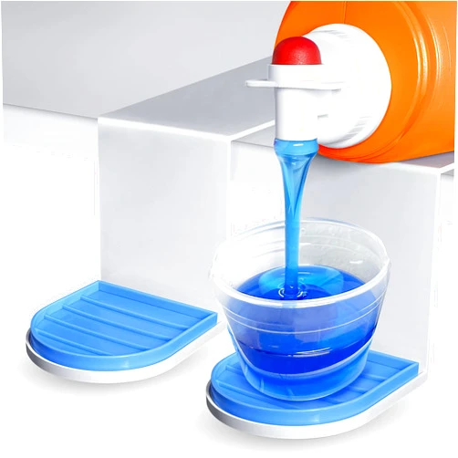 Simplation [2 Pack] Laundry Detergent Cup Holder, Detergent Drip Catcher (Upgraded Drip Tray), No More Mess or Leaks, Slide_Style